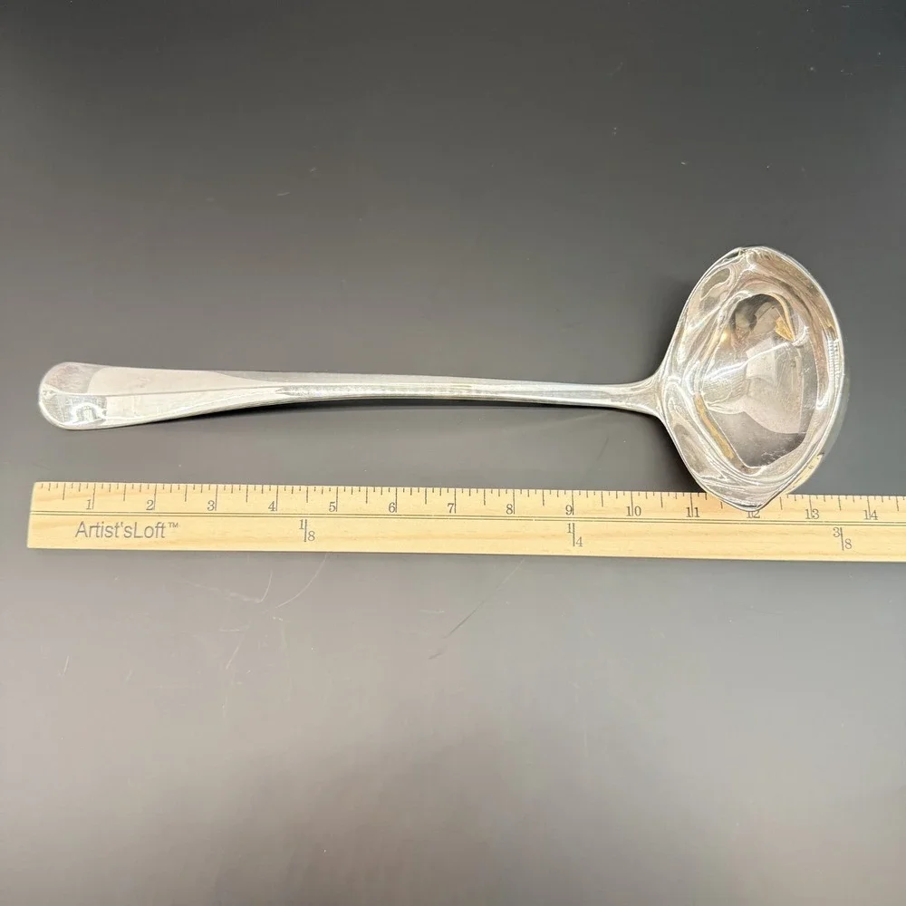 Vintage Gerity Silver Plate Ladle Georgian Style‎ Reproduction GS 48 Drop Hook